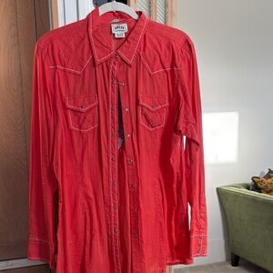 Ariat Bright Red Women's Button Down Shirt